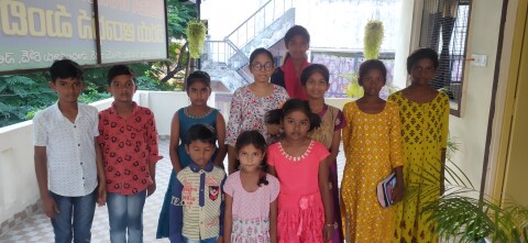 Indiase kinderen bij de zondagschool
